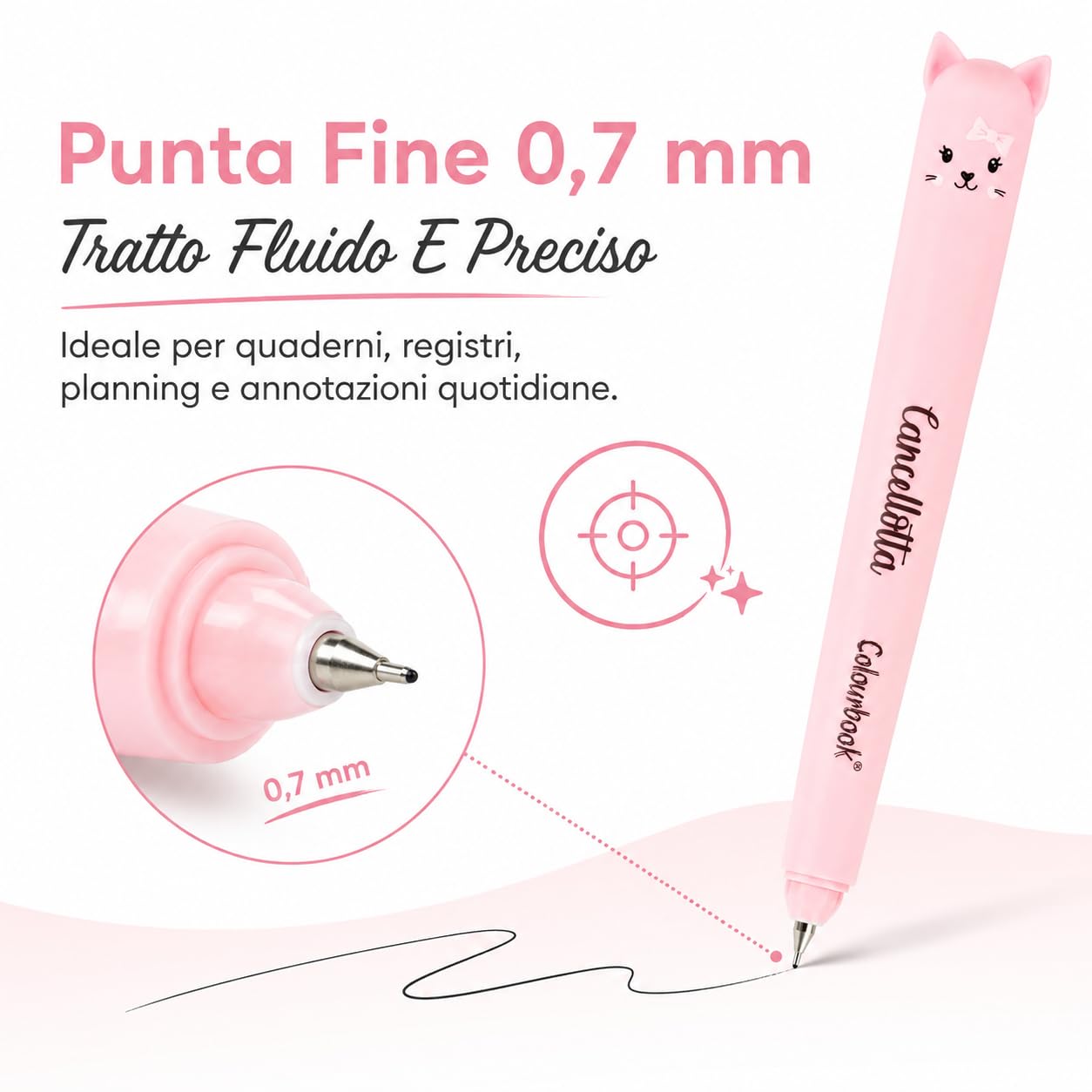 Colourbook Kit 48 Penne Cancellabili Gel Rosse E Nere Cancellotte, Punta 0,7 Mm, Inchiostro Termosensibile, Per Scuola Ufficio Compiti E Appunti