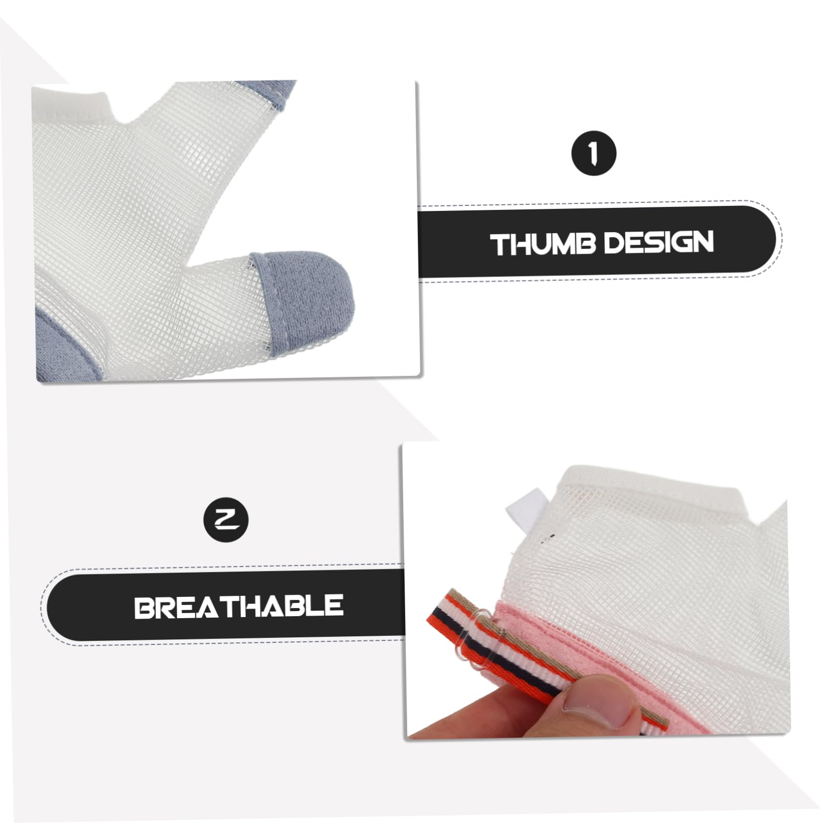 BESTonZON 10 Pares Guantes Anti Mordeduras Guante Anti Chuparse El De Chuparse Los Parada De Chuparse El Para Niños Protector De Pulgar Para Chuparse El Nylon