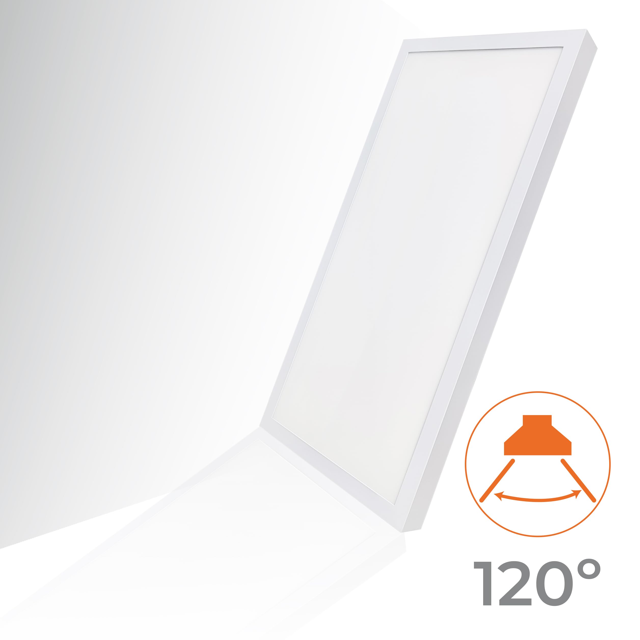 LED ATOMANT 2x Deckenleuchte LED Aufputz 60x30cm 36W CCT 3000-6500K 4000lm | Mit CCT-Farbtemperaturwahlschalter, Treiber inklusive