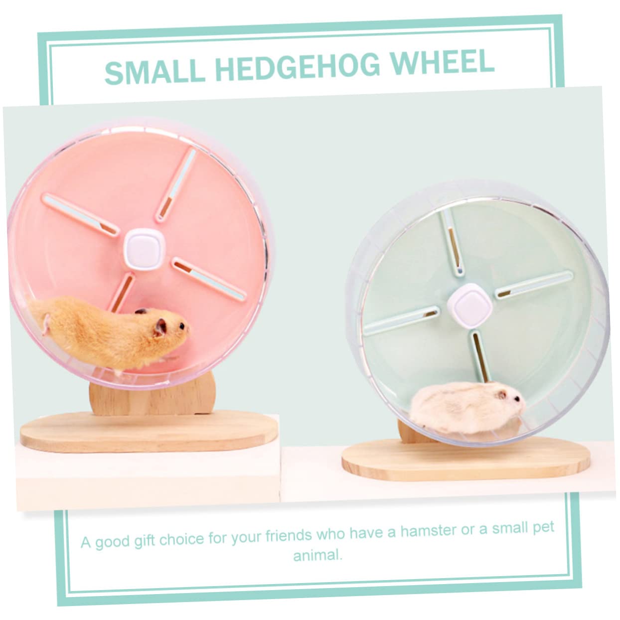 FRCOLOR Rueda para hámster de 20 cm de diámetro, Rueda silenciosa para Mascotas, Base Estable, Juguete de Actividad de Color para Mascotas