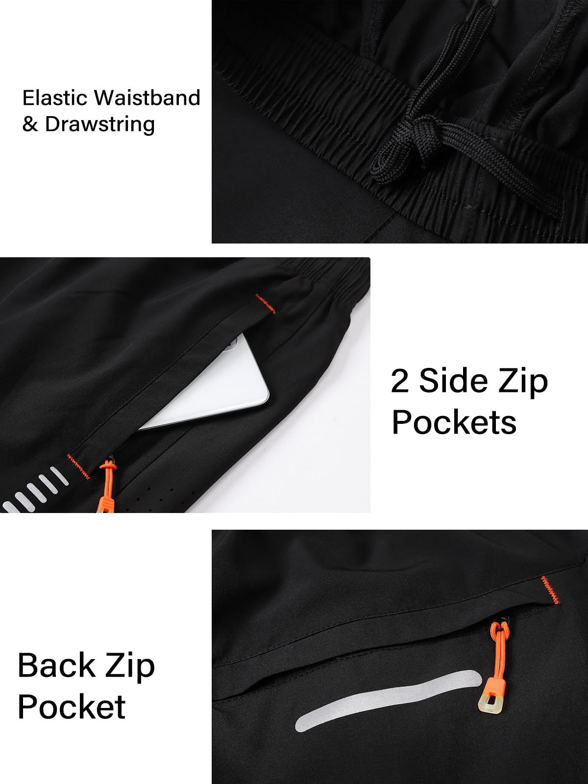 Cimic Pantalon Corto Hombre para con Bolsillo, Transpirables de Secado Rápido Correr Ropa Deportiva Hombre, Gym, Fitness,Tenis