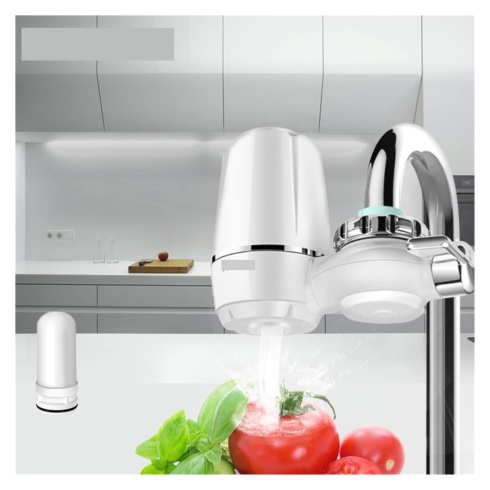 Filtro purificador de agua del grifo, repuesto lavable for cocina, cerámica larga duración, limpieza en nueve etapas Materiales seguros(4pcs Filter element)