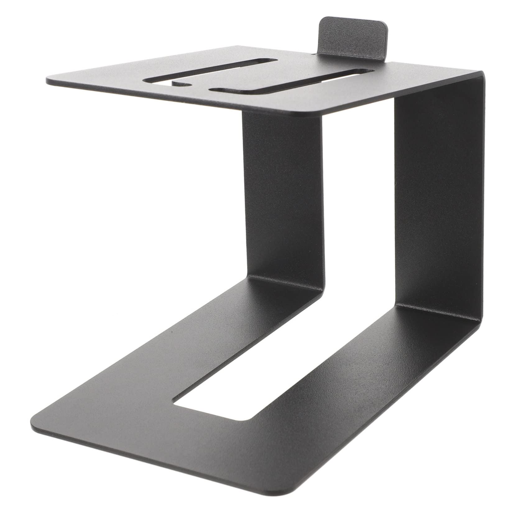 TOYANDONA Support De Haut-Parleur De Bureau en Métal Support pour Enceintes De Moniteur Stabilité Et Absorption des Vibrations Noir 1 Pièce