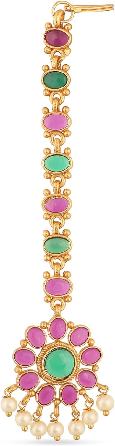 Tarinika Antique Gold Plated Elegant Maang Tikka with Floral Design – Indian Maang Tika for Women and Girls Perfect for Ethnic Occasions | Traditional Indian Maang Tikka | 1 year warranty Tarinika Antique Gold Plated Elegant Maang Tikka with Floral Design – Indian Maang Tika for Women and Girls Perfect for Ethnic Occasions | Traditional Indian Maang Tikka | 1 year warranty