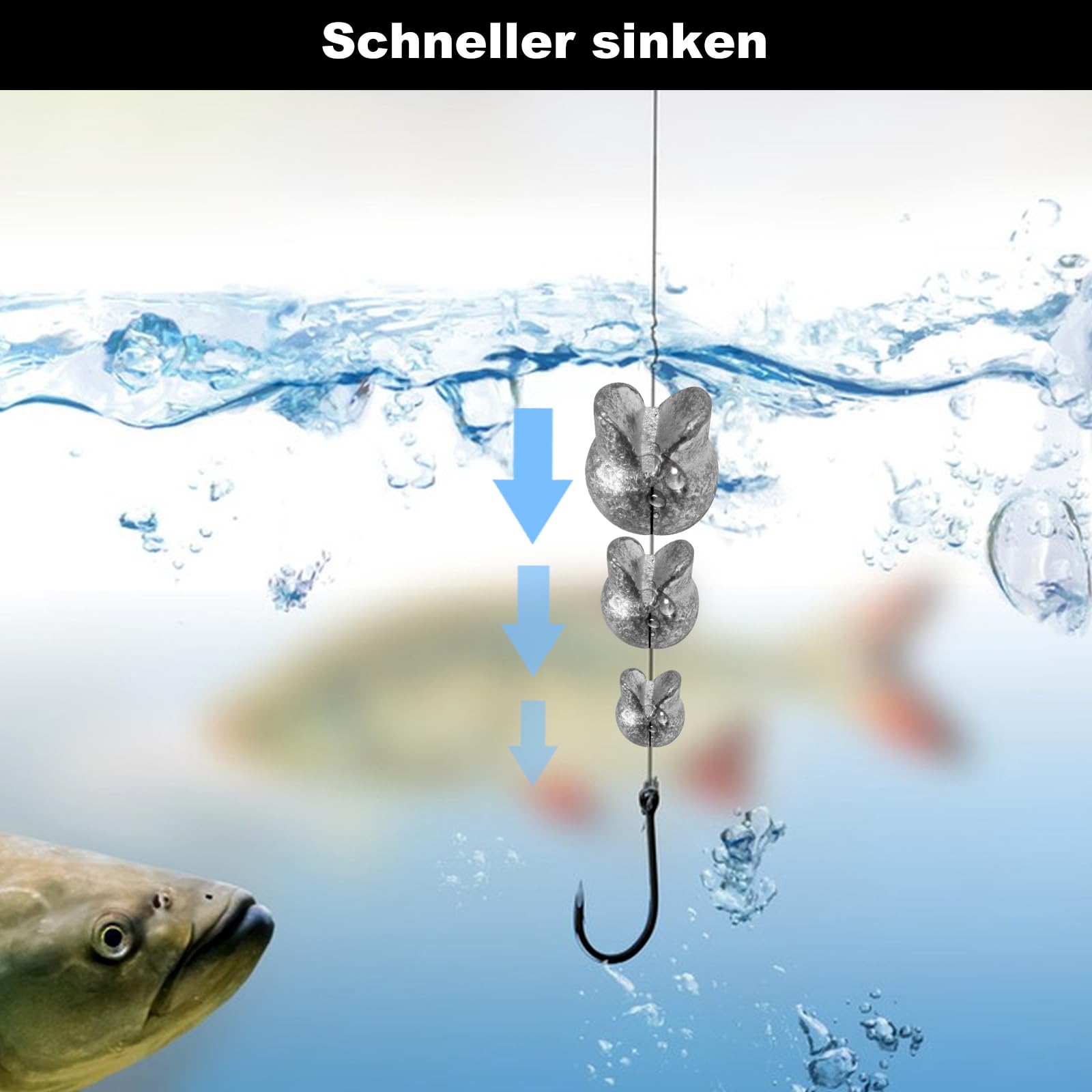 VEPEPE – 100 Plombs De Pêche Split Shot, 6 Tailles (0,5g à 4g), Boîte De Rangement Incluse