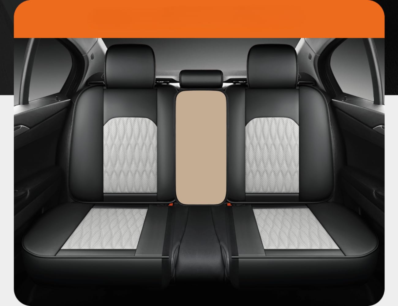DESIAR Pokrowce na siedzenia samochodowe Seria do Mitsubishi Pajero 4 2 Sport Outlander XL ASX Montero akcesoria Lancer 9 10 Carisma Kompatybilny pokrowiec na fotel samochodowy/pomarańczowy