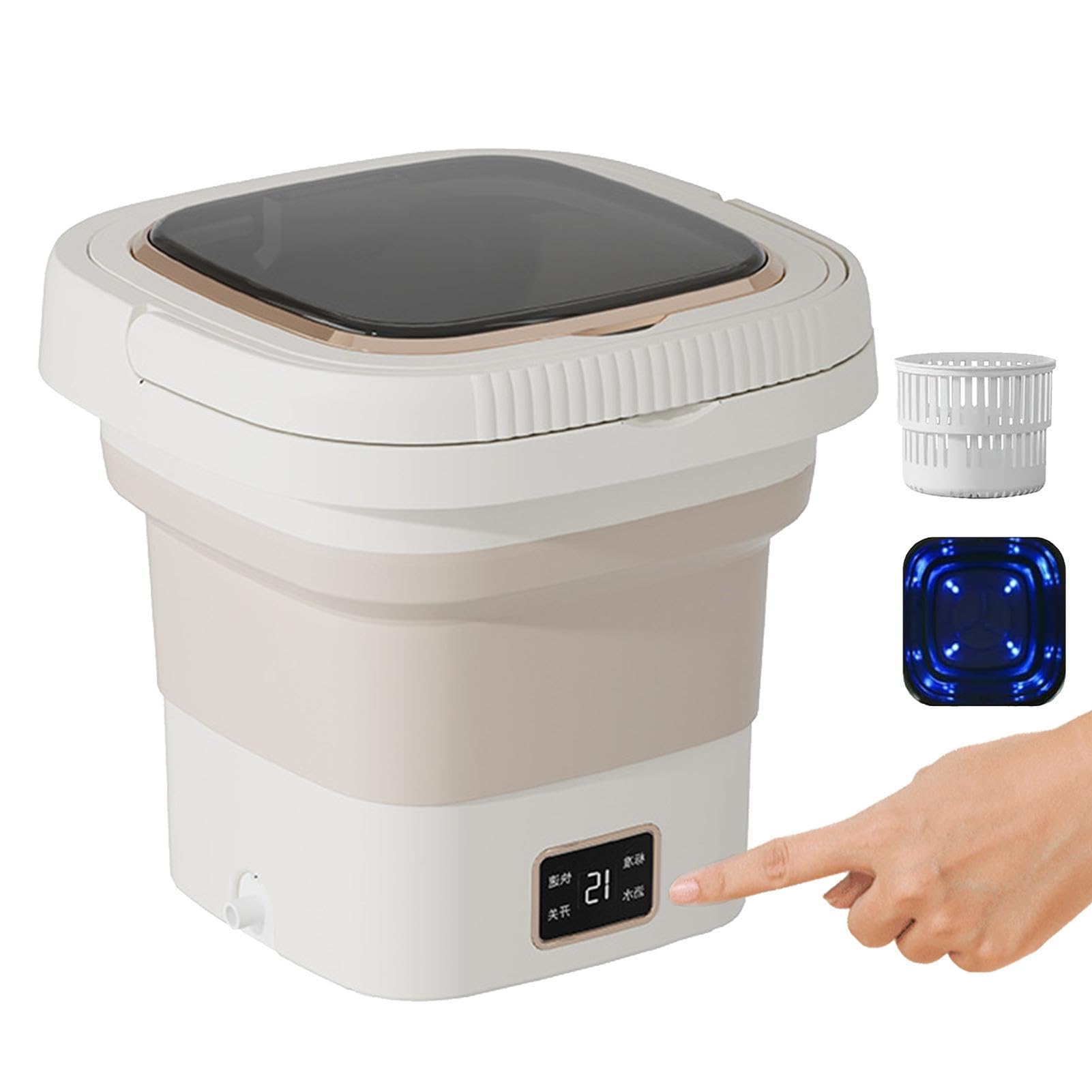 Amazon.co.jp: ミニ洗濯機 |折りたたみ式洗濯机9L携帯型スマート数顕一