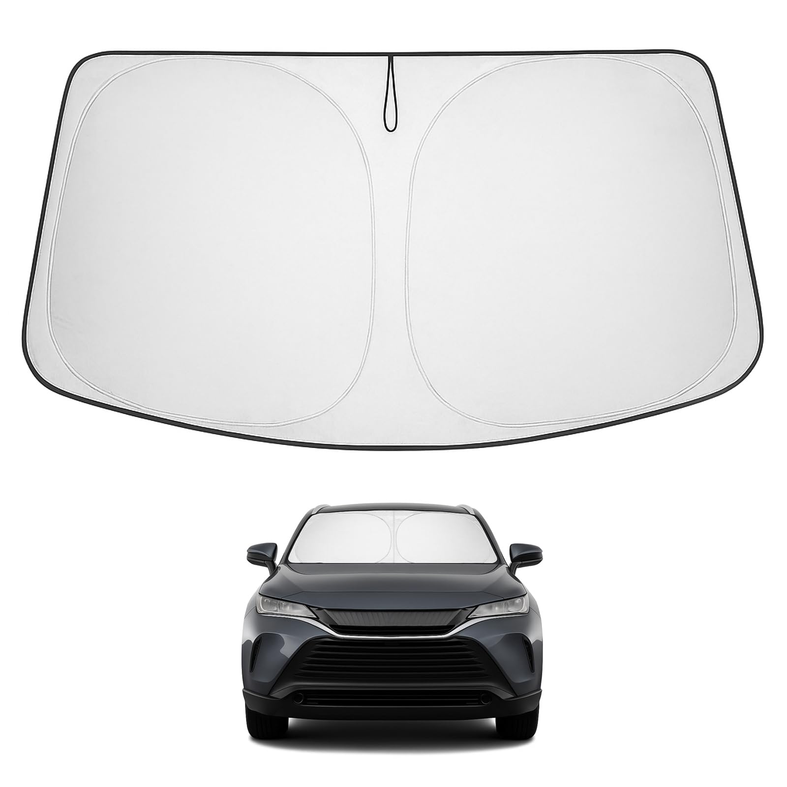 Proadsy Front Windshield Sun Shade Foldable Sunshade Protector Custom Fit 2021 2022 2023 2024 2025 Toyota Venza, LE, XLE, Limited, SUV Accessories 2025 Upgrade