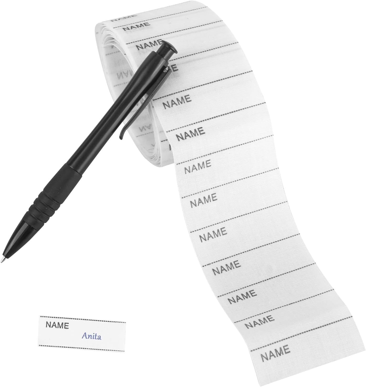 Name Labels for Clothes, 200 Pcs Iron on Name Label Tags Personalized Washable Sew in Stickers for Children School Uniform