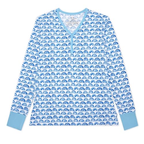 Image of Little Sleepies Womens Pajama Top, Viscose from Bamboo, Henley Button Up Nursing PJs, Family Matching Pajamas for Women Set