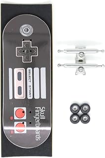 Skull Fingerboards Retro Controller 34mm Pro Complete Professional Wooden Fingerboard Mini Skateboard 5 PLY with CNC Bearing Wheels
