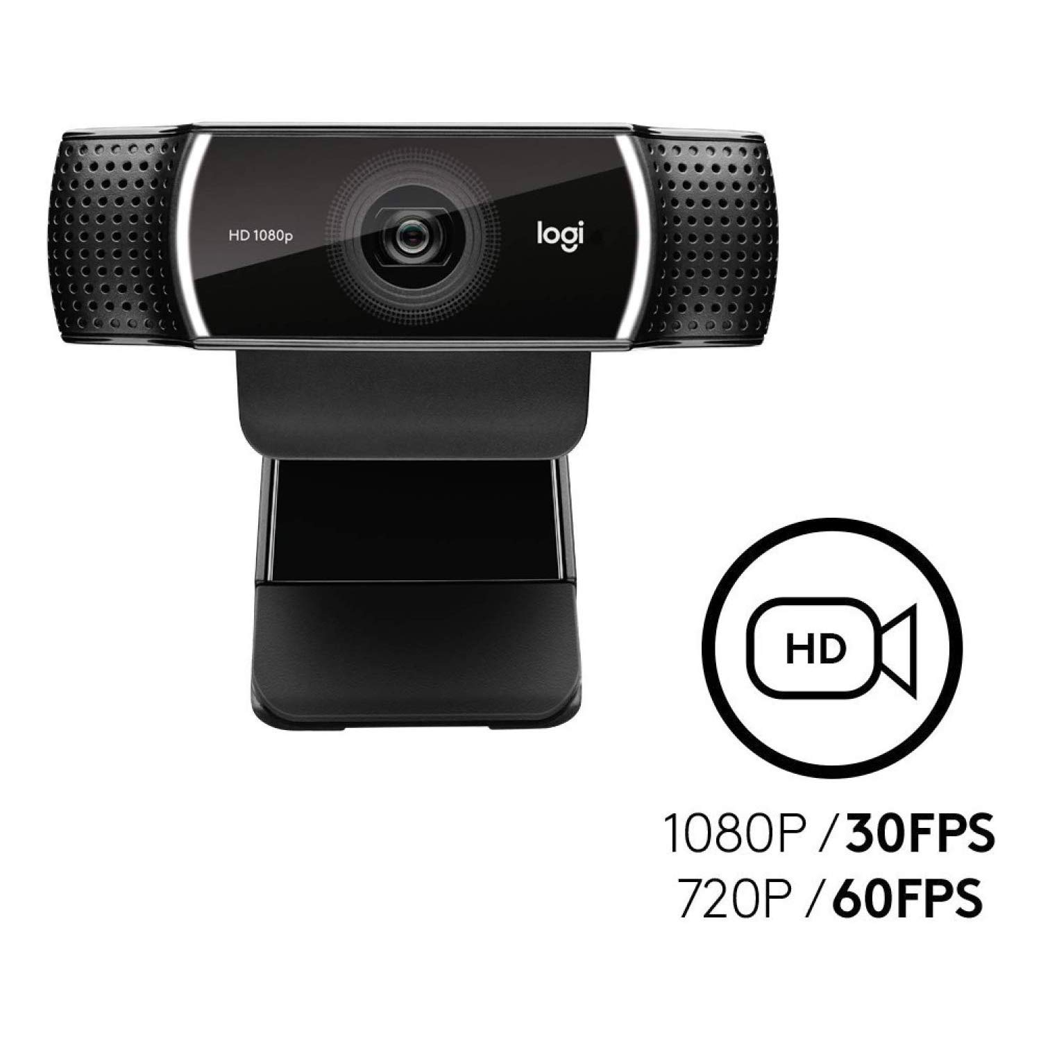 Logitech C922 Pro Stream Webcam Full HD 1080p Streaming con treppiede e licenza gratuita di 3 mesi XSplit microfoni neri + blu Microfono USB Yeti, Blackout