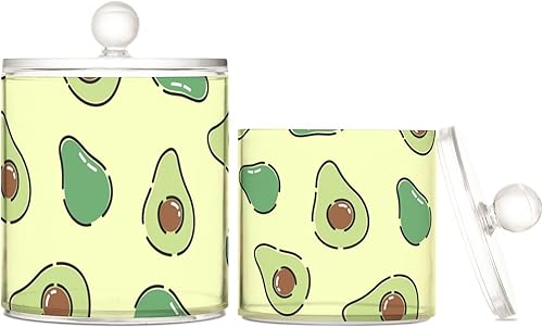 Dispensador de soporte para aguacate, 2 unidades, recipientes de baño impermeables con tapas, tarros transparentes para almacenamiento de alimentos,