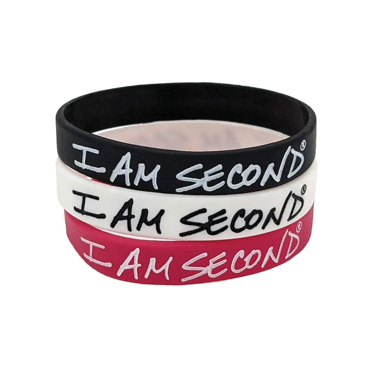 I Am Second 3-Pack Adult Multi-Color Wristband Bundle