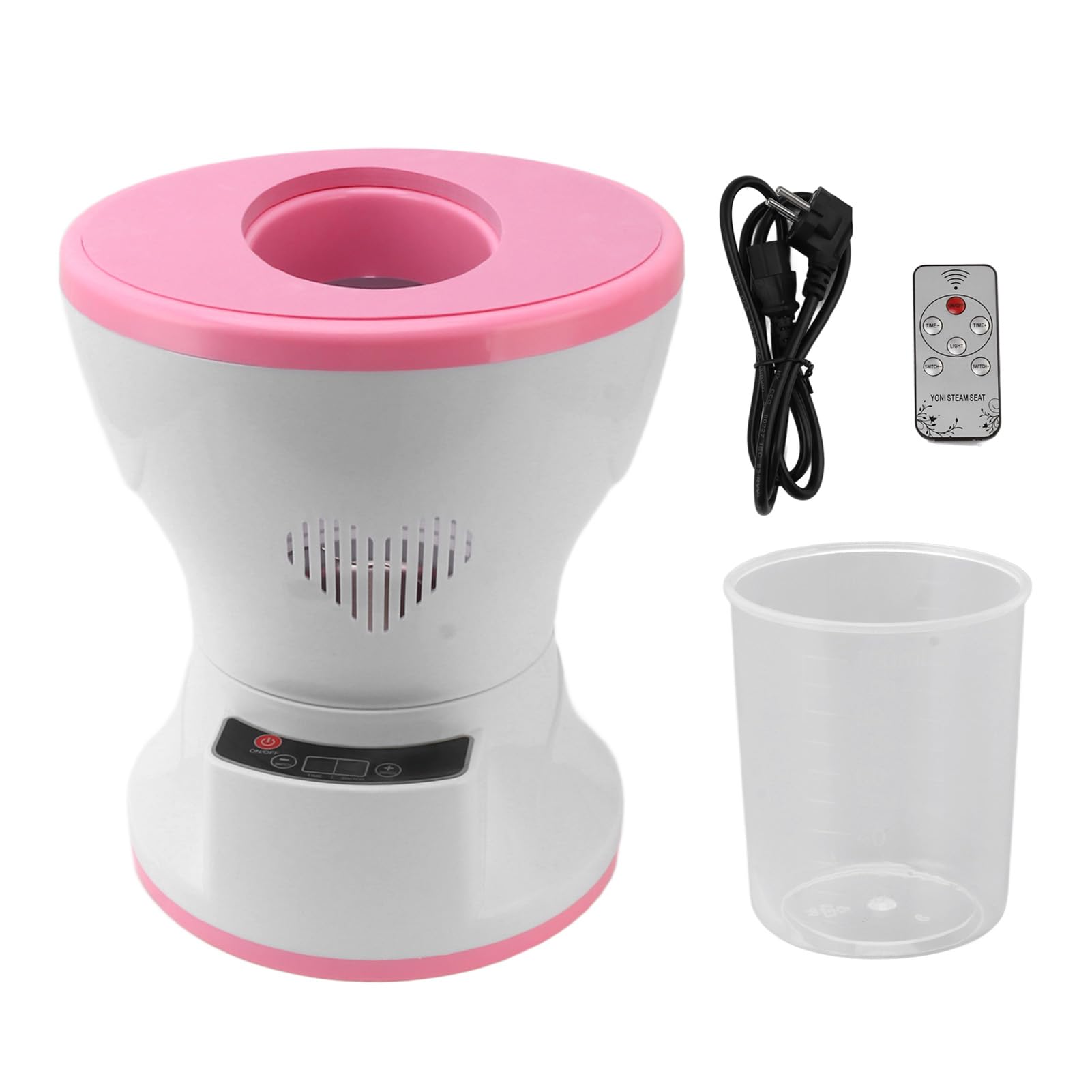Shanrya Siège à Vapeur Vaginal 350ml, Siège à Vapeur électrique ABS en Acier Inoxydable, Ventre Chaud pour Dortoir (Prise UE 220V)
