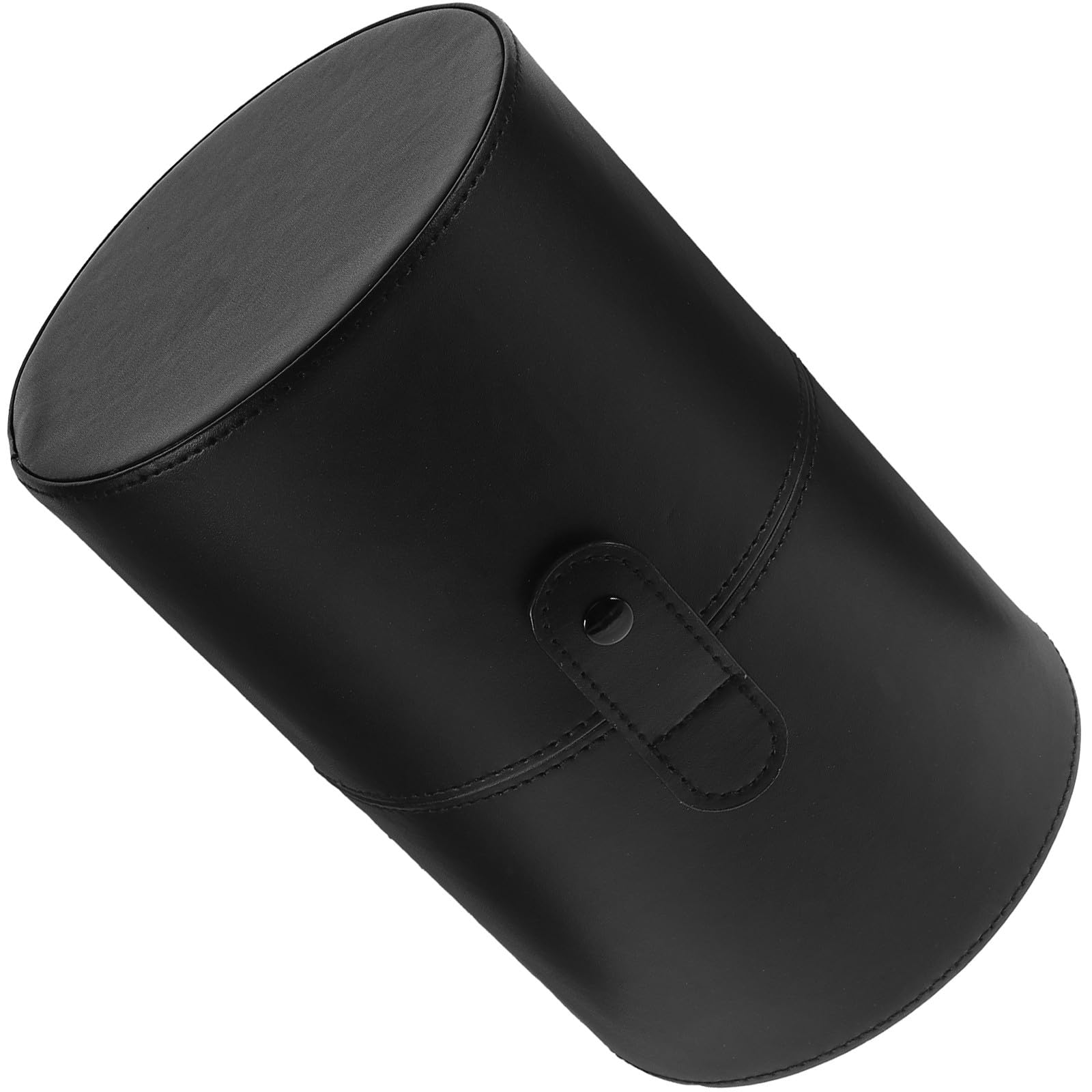 Estuche de Viaje para Guardar Brochas de Forma Limpia y Portátil Negro para Brochas de Maquillaje Material PU Resistente con Diseño de Hebilla y Tapa