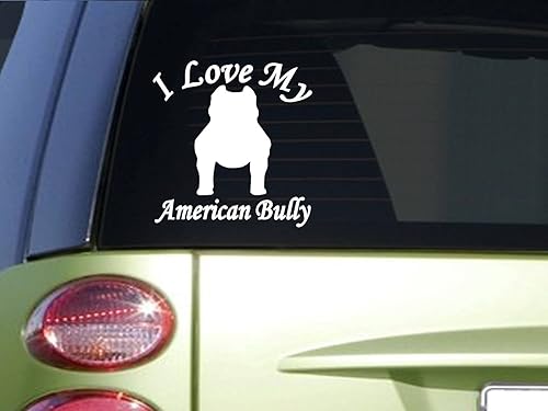 Miniatura 2 de I Love My Bully j151 American bully 6inch Tall calcomanía