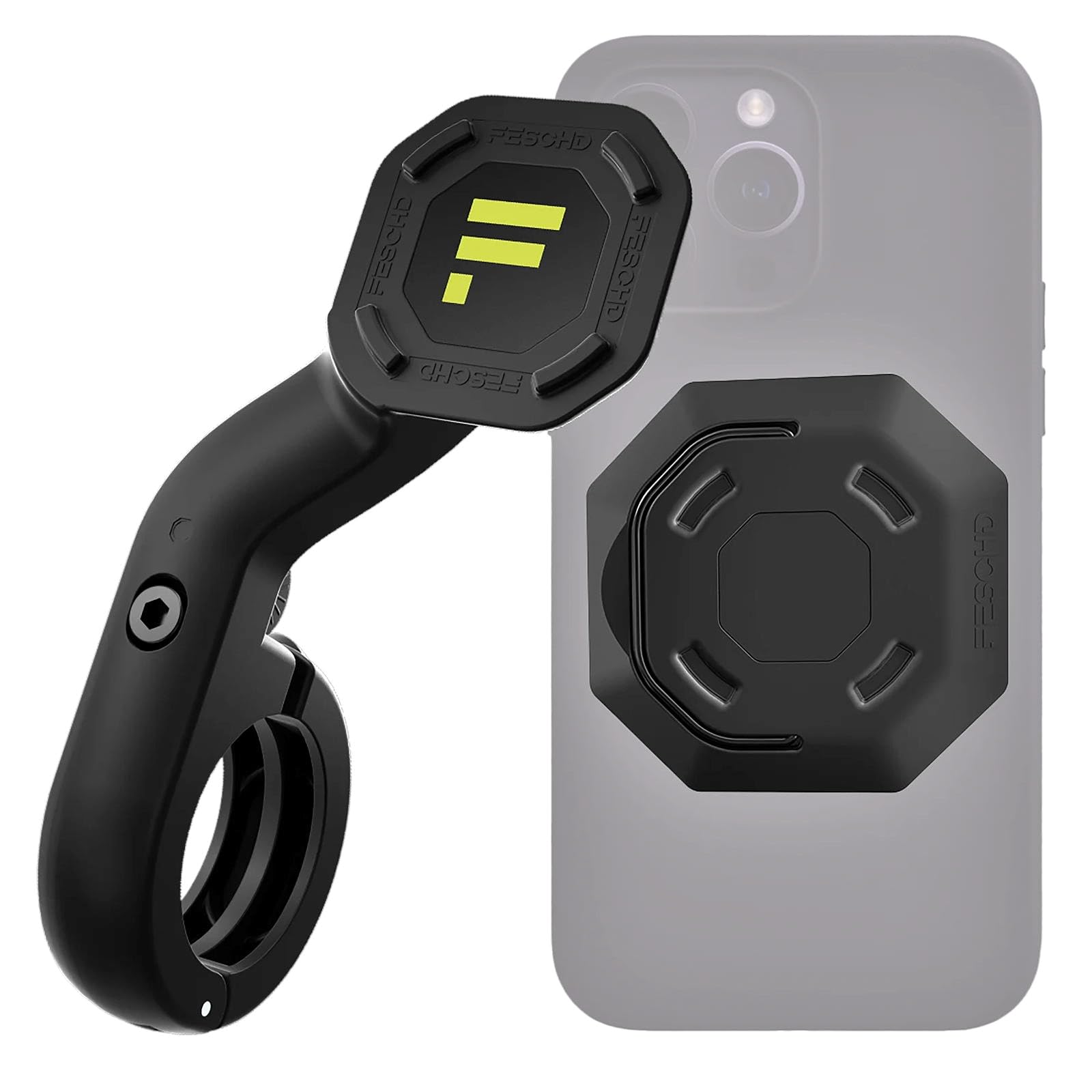 Support de téléphone Portable pour vélo - Support Universel et sûr pour Smartphone avec Verrouillage magnétique - Facile à Installer sur Les Coques de téléphone Portable - Anti-Vibrations et