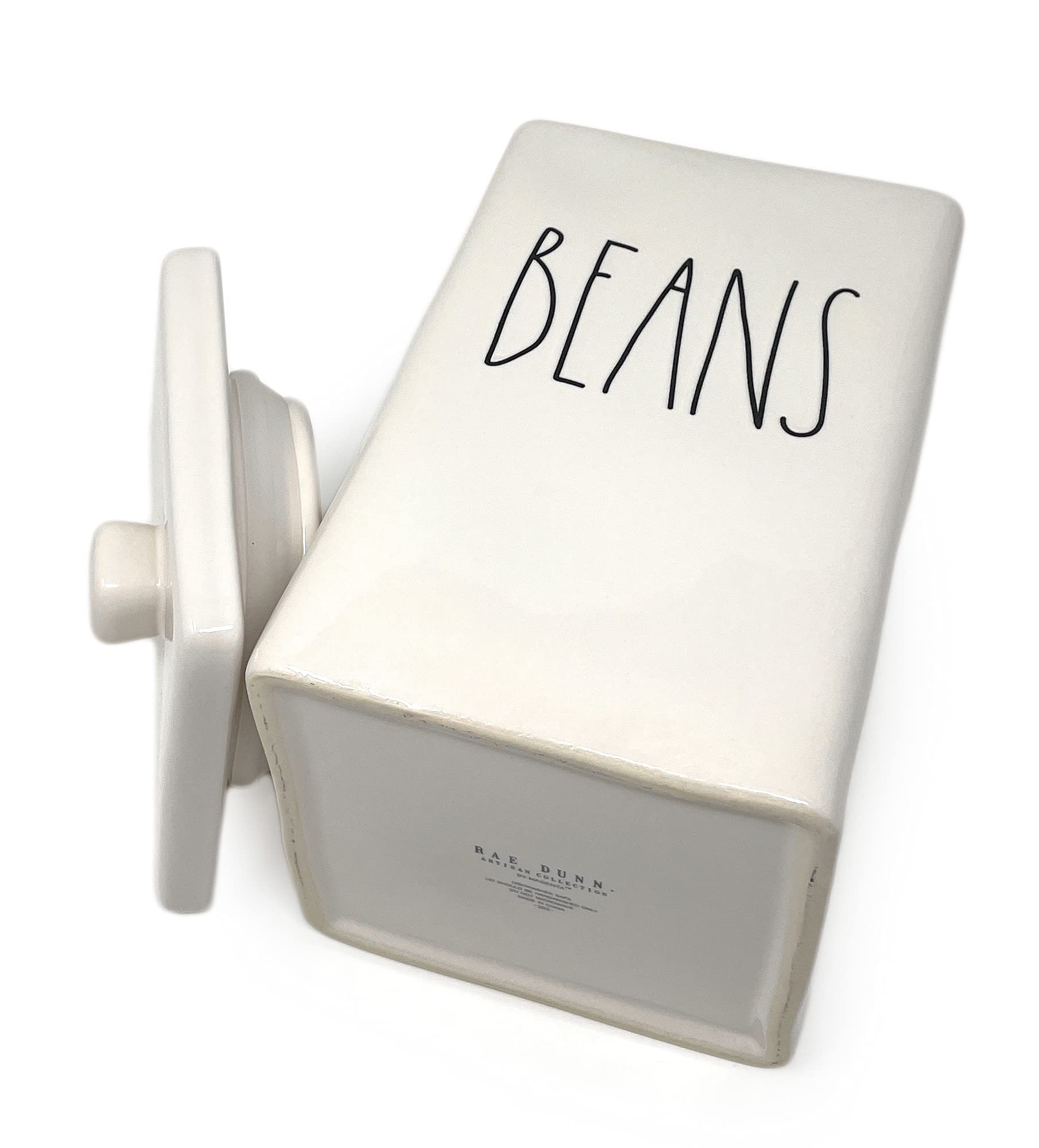 Amazon | Rae Dunn BEANS キャニスター - セラミック - 9 x 5 x 5