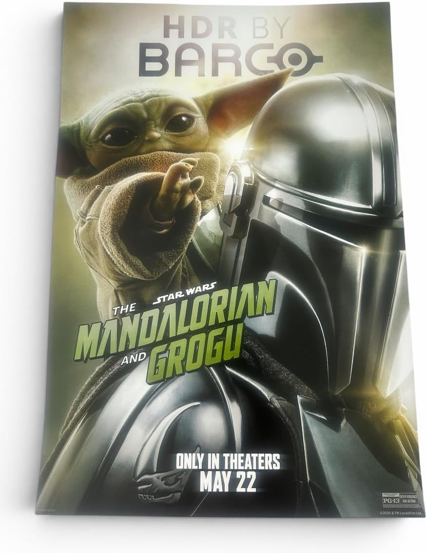 THE MANDALORIAN AND GROGU 13"x19" Original Movie Poster HDR Barco 2026