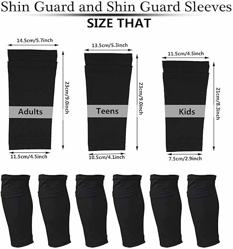 Miniatura 2 de Mangas de espinilleras de fútbol, mangas de espinilleras, 2 piezas de espinilleras y 2 piezas de espinilleras, calcetines de manga de fútbol para