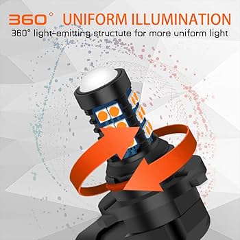 BRILLIO ディアブロイエロー 65W　HB4/HB3/H1/H13/H10 Amazon.com: GLOFE 9005 9006 HB3 HB4 LED Bulbs 3000K Golden