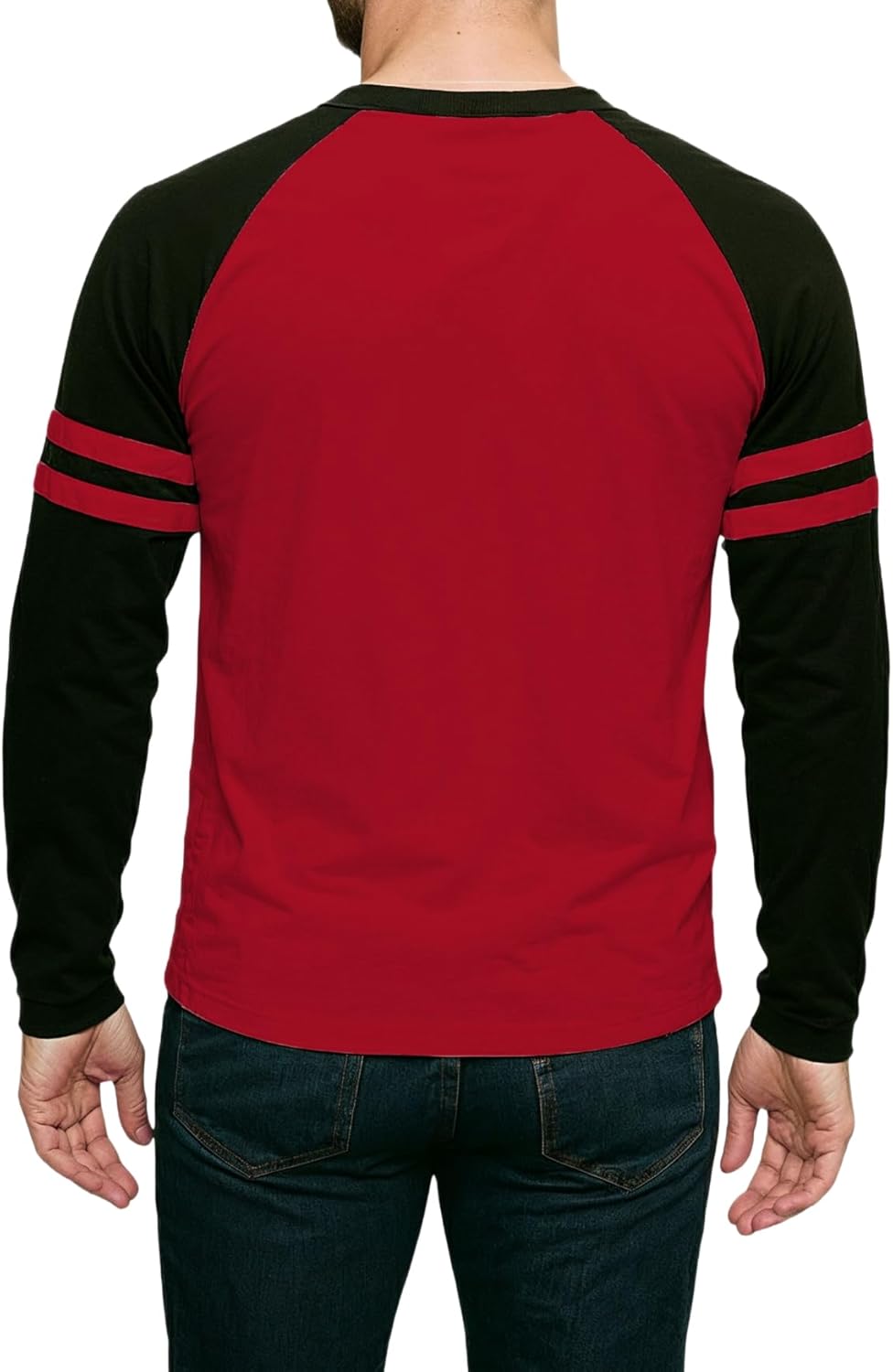 Decrum Raglan Shirt Men - Soft Sports Jersey Style Long Sleeve Baseball Shirts for Men - Image 2