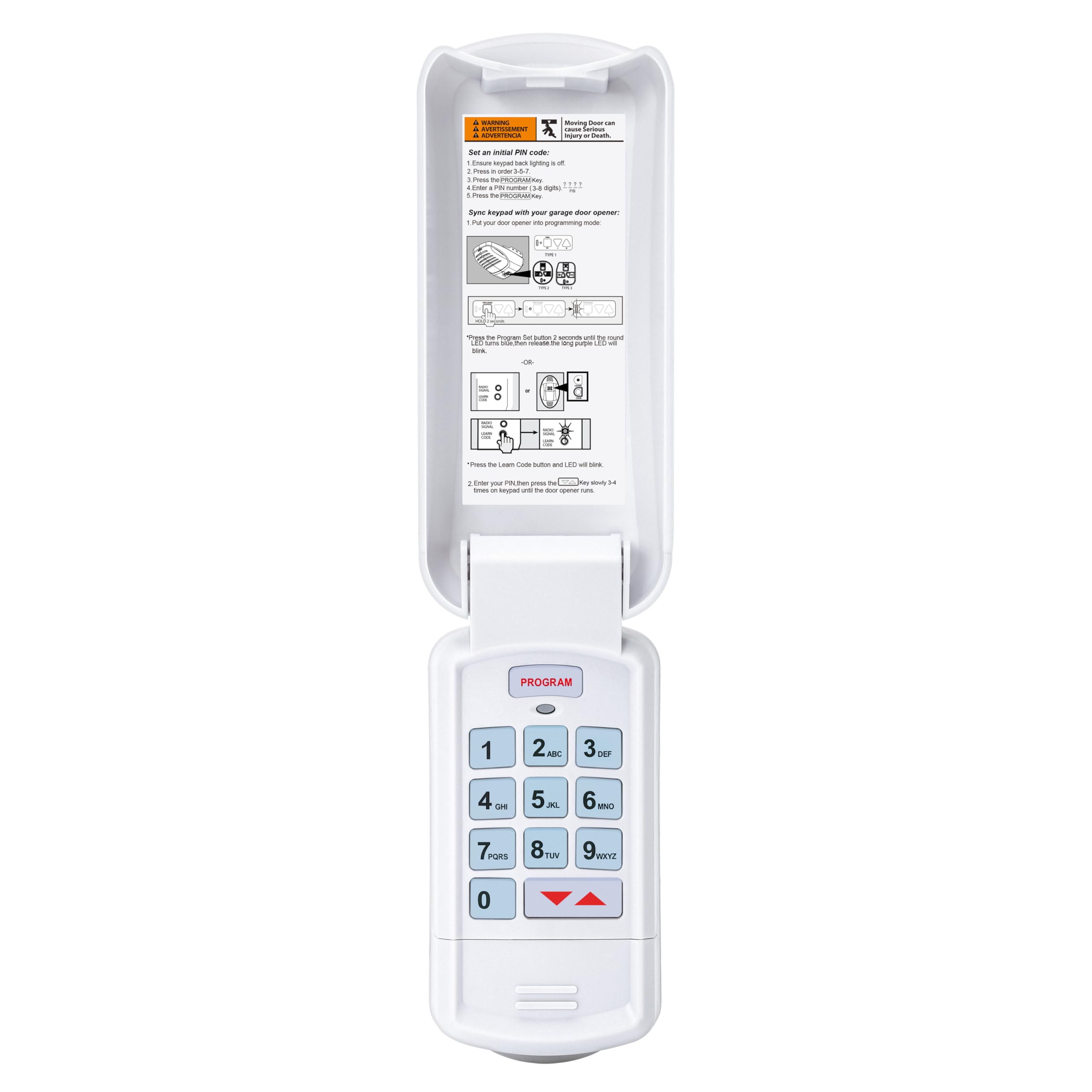Genie Garage Door Opener Keypad GK-BX, Wireless Keyless Intellicode【10-Year-Warranty】