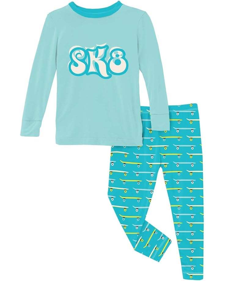 Kickee Pants Kids Long Sleeve Graphic Pajama Set (Toddler/Little Kids/Big Kids) - Main View