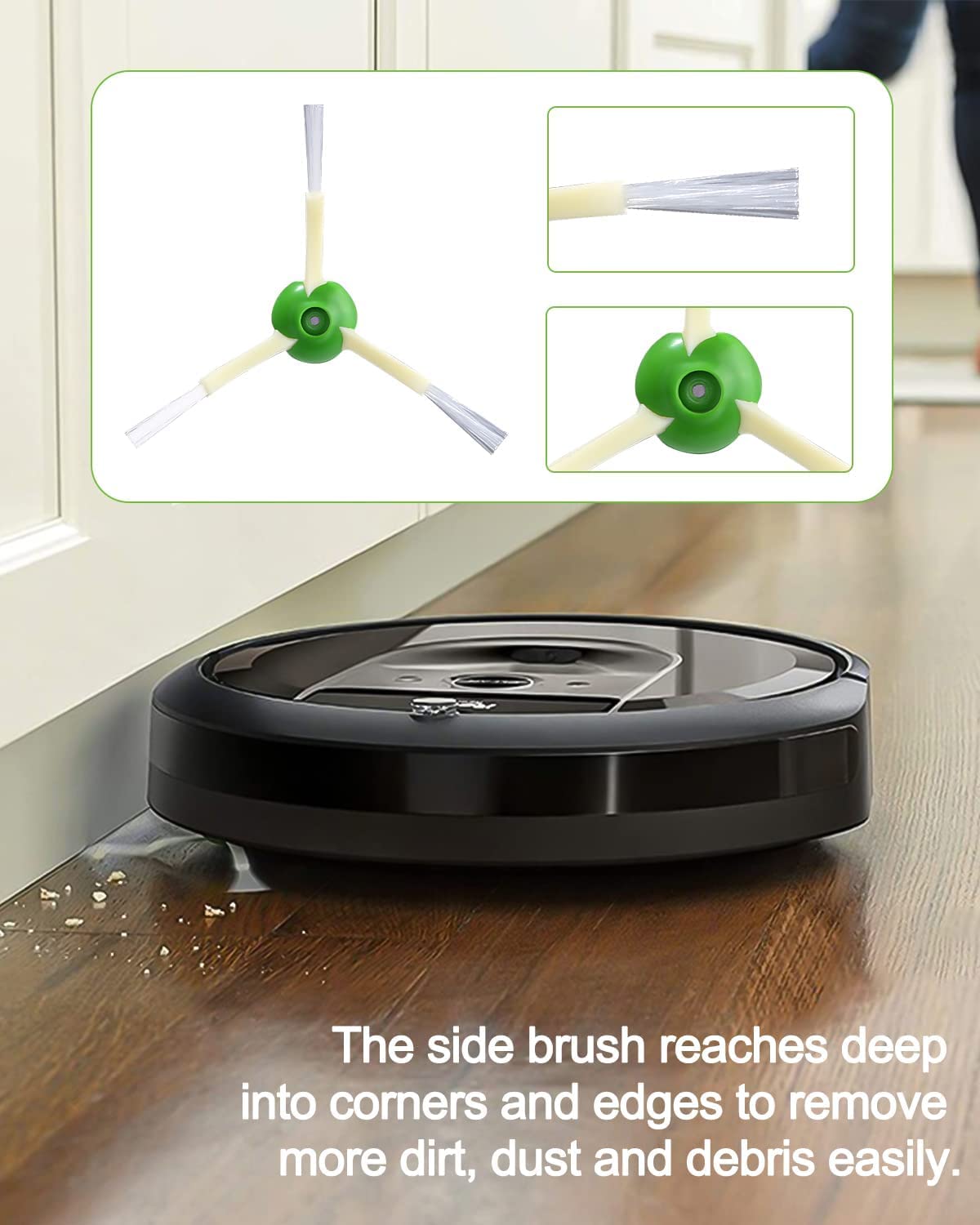 Jissta Accesorios de Recambios Compatibles con iRobot Roomba E I J Series,E5 E6 i7 i7+ i3 i3+ i4 i4+ i6 i6+ j7, Kit de Repuestos para Roomba Aspiradora,4 Cepillos de Goma,8 Filtro,10 Cepillo Lateral