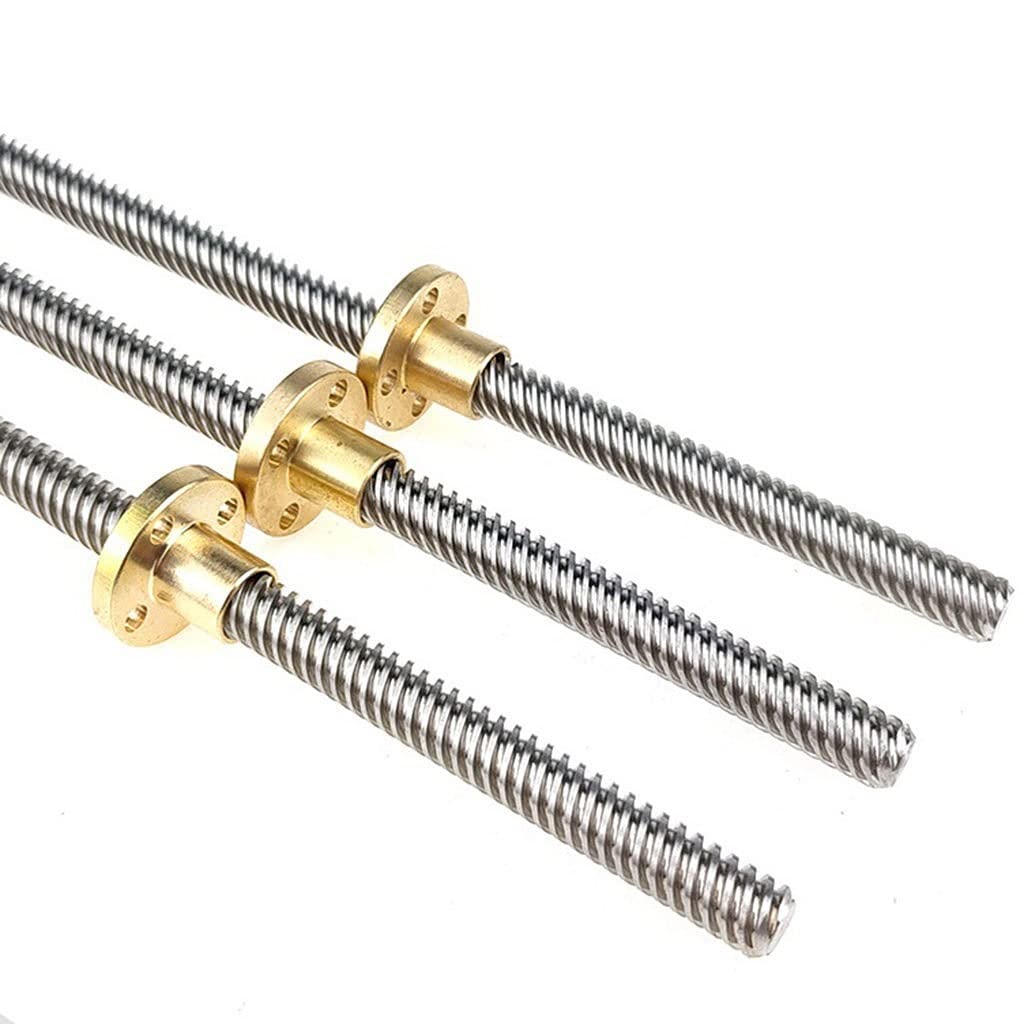 T8 Śruba Trapezowa Ze Stali Nierdzewnej + Nakrętka Miedziana Długość 100-1200 Mm Skok 2 Mm Skok 4 Mm Śruba Typu T 1 Szt./1000Mm With Nut