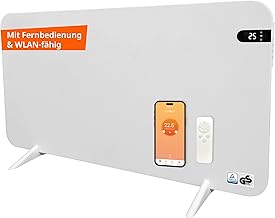 Könighaus 600 W Smart Double Wall Mounted Device / WLAN App Control with Remote Control Radiator Including Towel Rail Feet and Mounting Colour: White