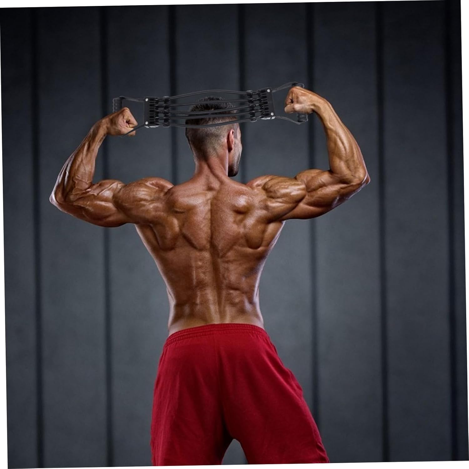 Generic Chest Expander Fitness Equipment Elastic Resistance Bands Home Workout Chest Training Device for Men and Women Adjustable Strength Training Gear for Upper Body