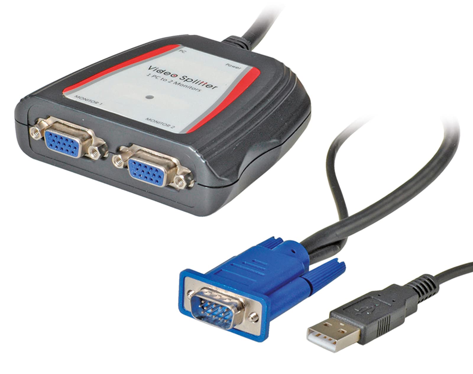 VALUE Video Splitter VGA Portatile, Uscita Doppia 250 MHz