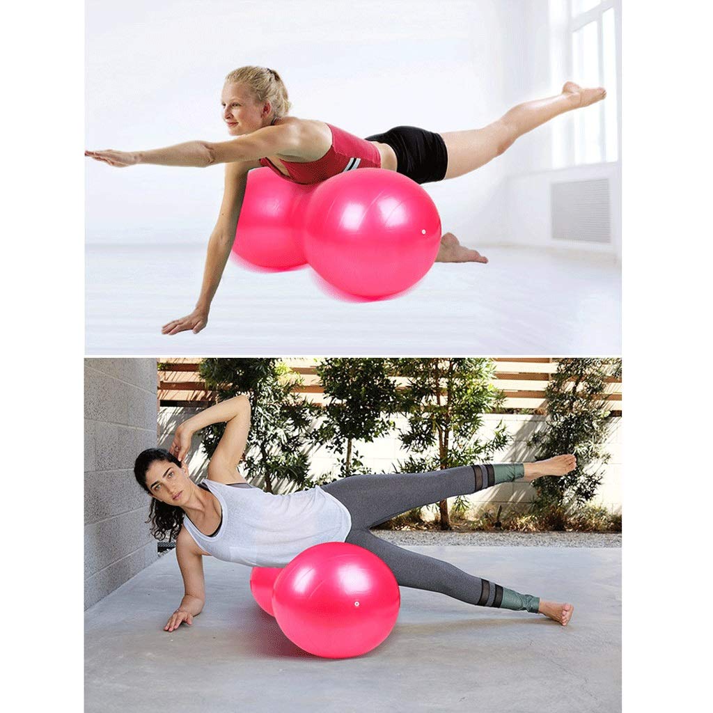 Gymnastikball Yoga Ball Ball Cohle Peanut Bälle Doppel Yoga Ball Fitness Ballstuhl mit Schnellpumpe, for Balance-Training, Beckenstraining, Postpartumerziehung, Hausübungen, Pilates, Yoga, Meditation