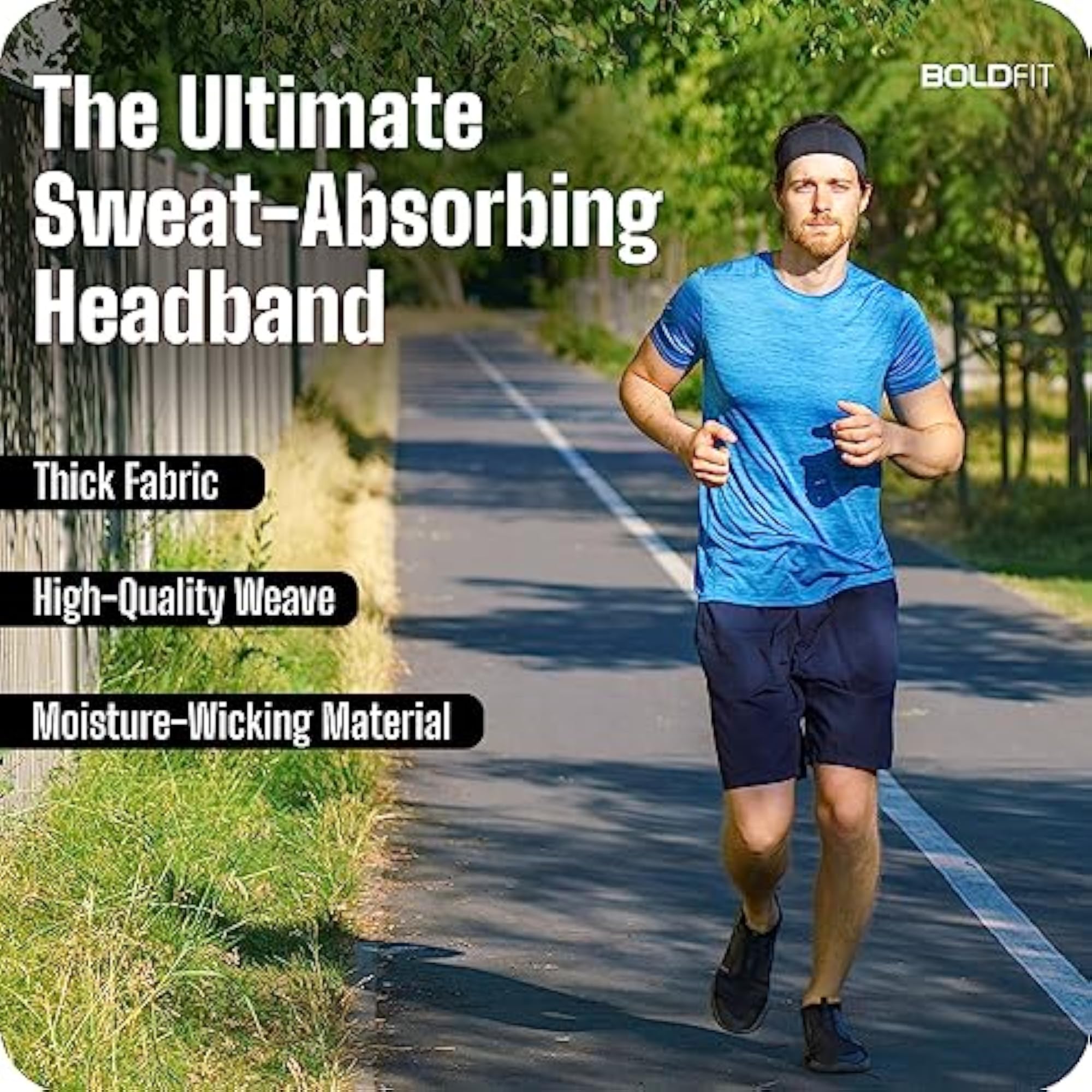 Strapless Sports Sweat Headband, Pack of 1