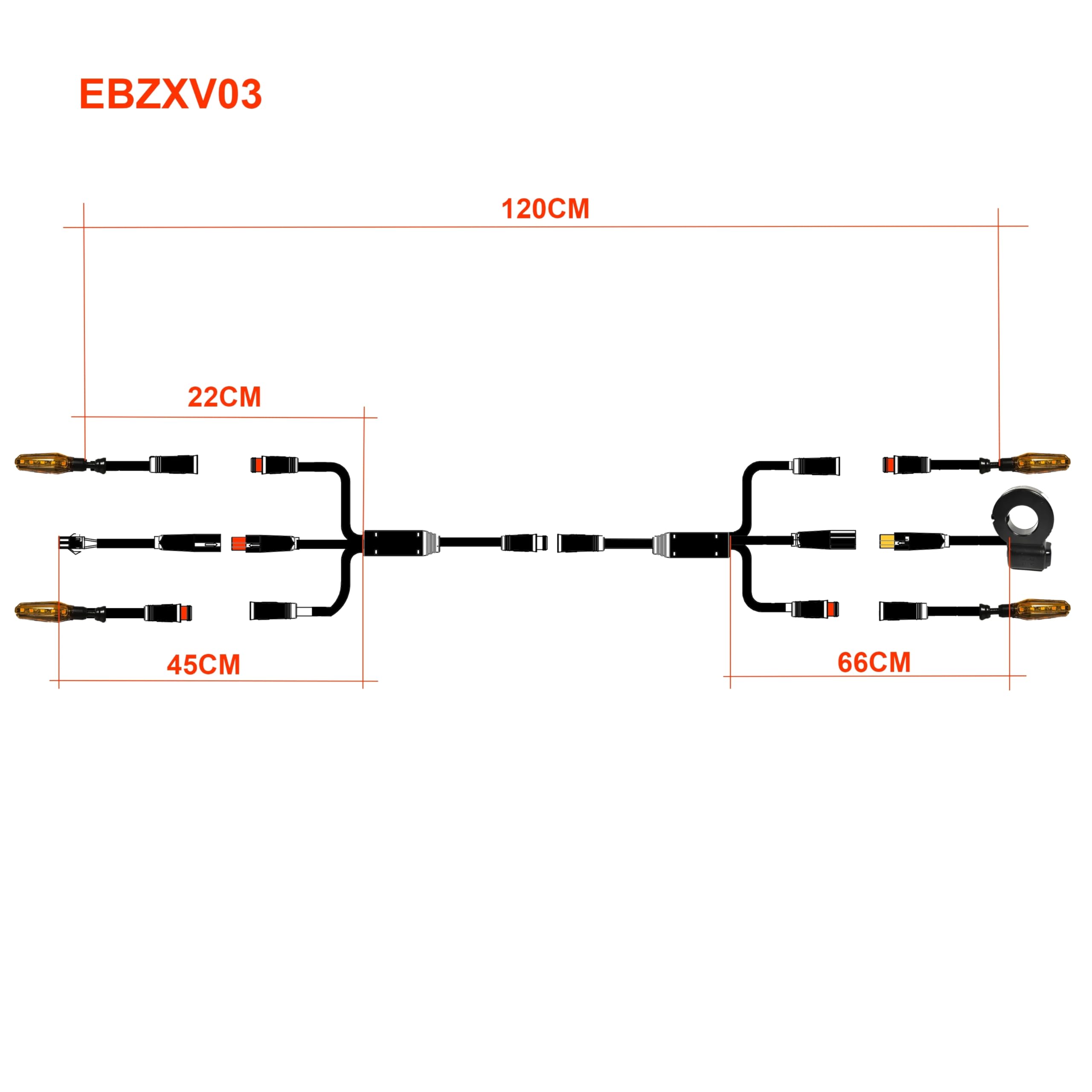 Elektrisches Fahrrad 36V 48V 52V 72V Lenklicht Set Kit Schalter Links Rechts Turn