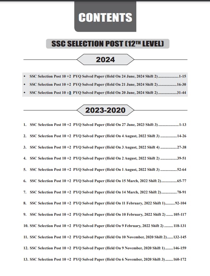 Image of SSC Selection Post XIII PYQ Solved Papers 2025 | 37 PYQ Sets For 10th & 12th Level Exams