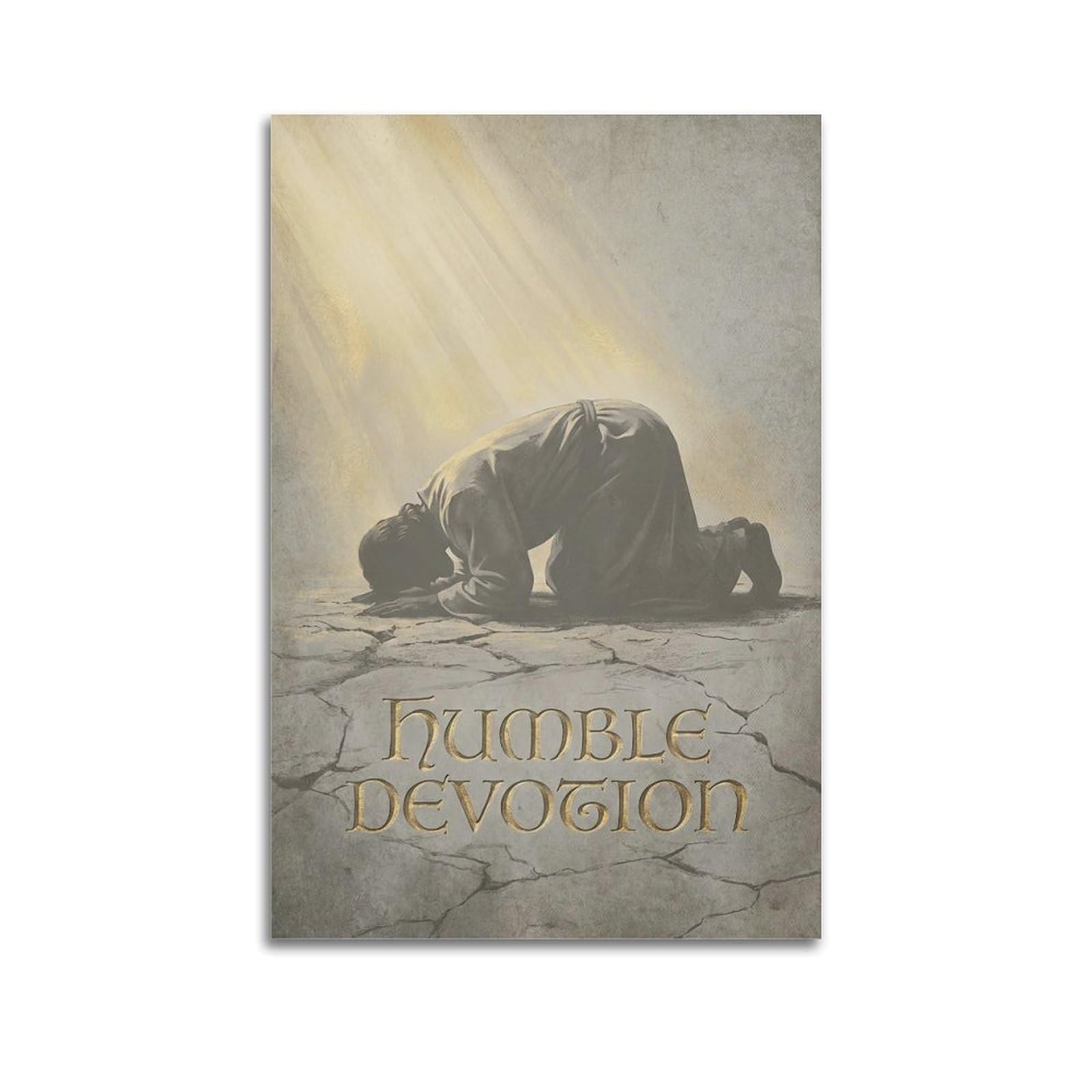 OKNGB Buddhist Devotion Poster Prostration Humble Practice Decorative Painting Canvas Art Picture 12x18inch(30x45cm)