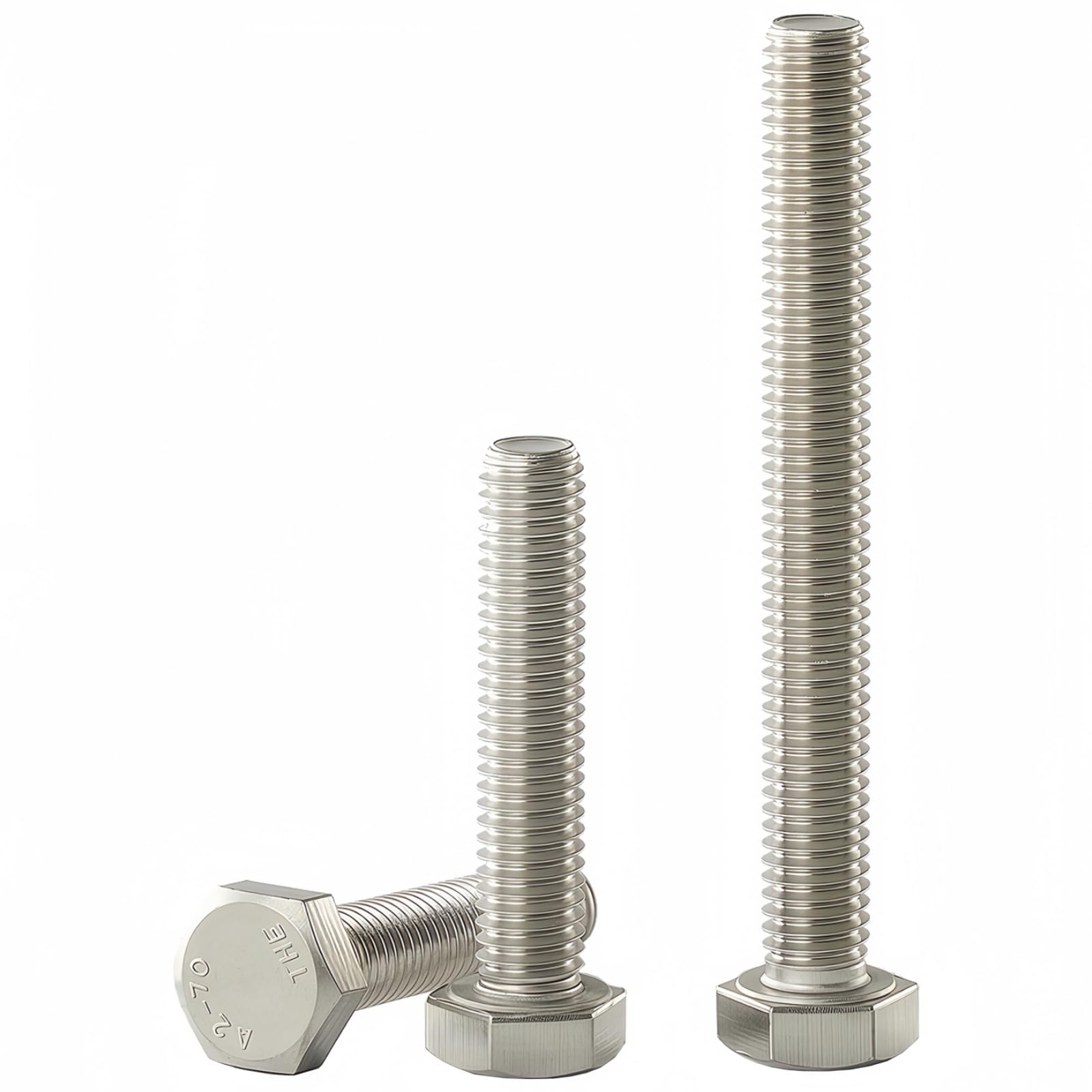 YIIFLY M10x1.5 bolt, M10 x 50mm Hex Head Screw Bolt, 304 Stainless Steel(A2-70), Bright Finish, Fully Threaded, Hexagon Head Bolts, Quantity 10 โ image 1