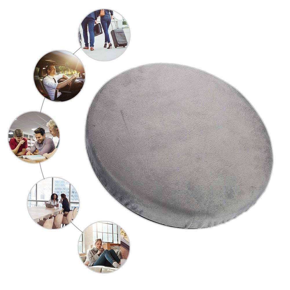 Coussin de Chaise Bureau Rotatif 360° Confort Antidérapant Usage Domestique Voiture Ergonomique Mousse Mémoire pour Siège de Bureau et Véhicule