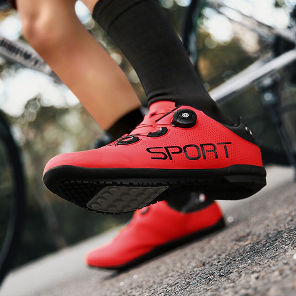 Zapatillas Ciclismo Montañ Sin Cala, Zapatos Bicicleta Montaña Hombre Calzado Bicicleta, Zapatillas de Ciclismo Base Goma Antideslizante Ligeros, 36EU-47EU