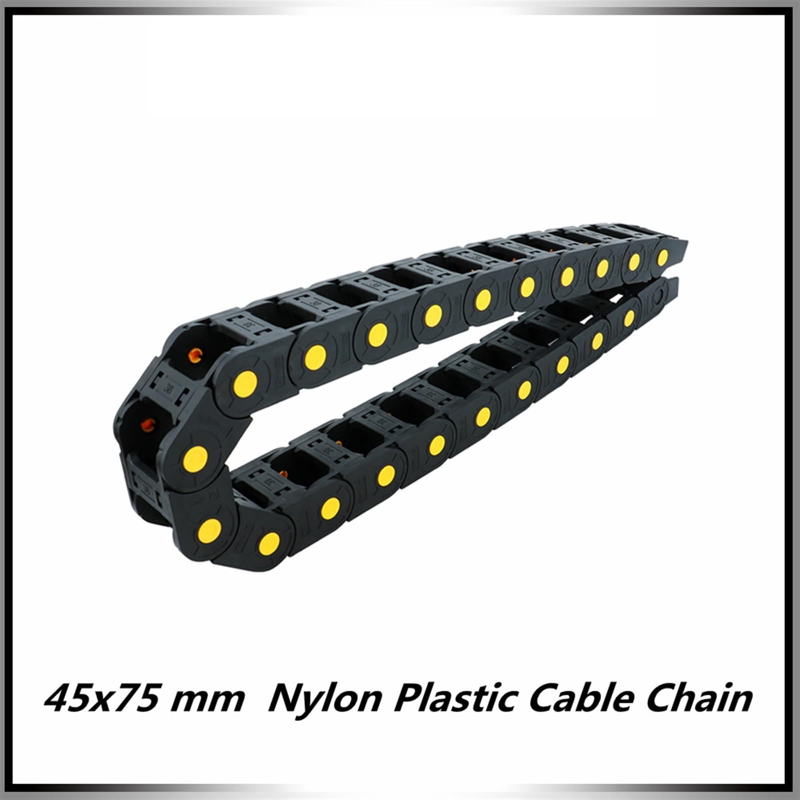 45 x 75 mm 45 x 75 mm Nylon-Maschinenschleppleine Kunststoffkabelkette Schleppkette Slient Bridge L 1 m for CNC-Fräse