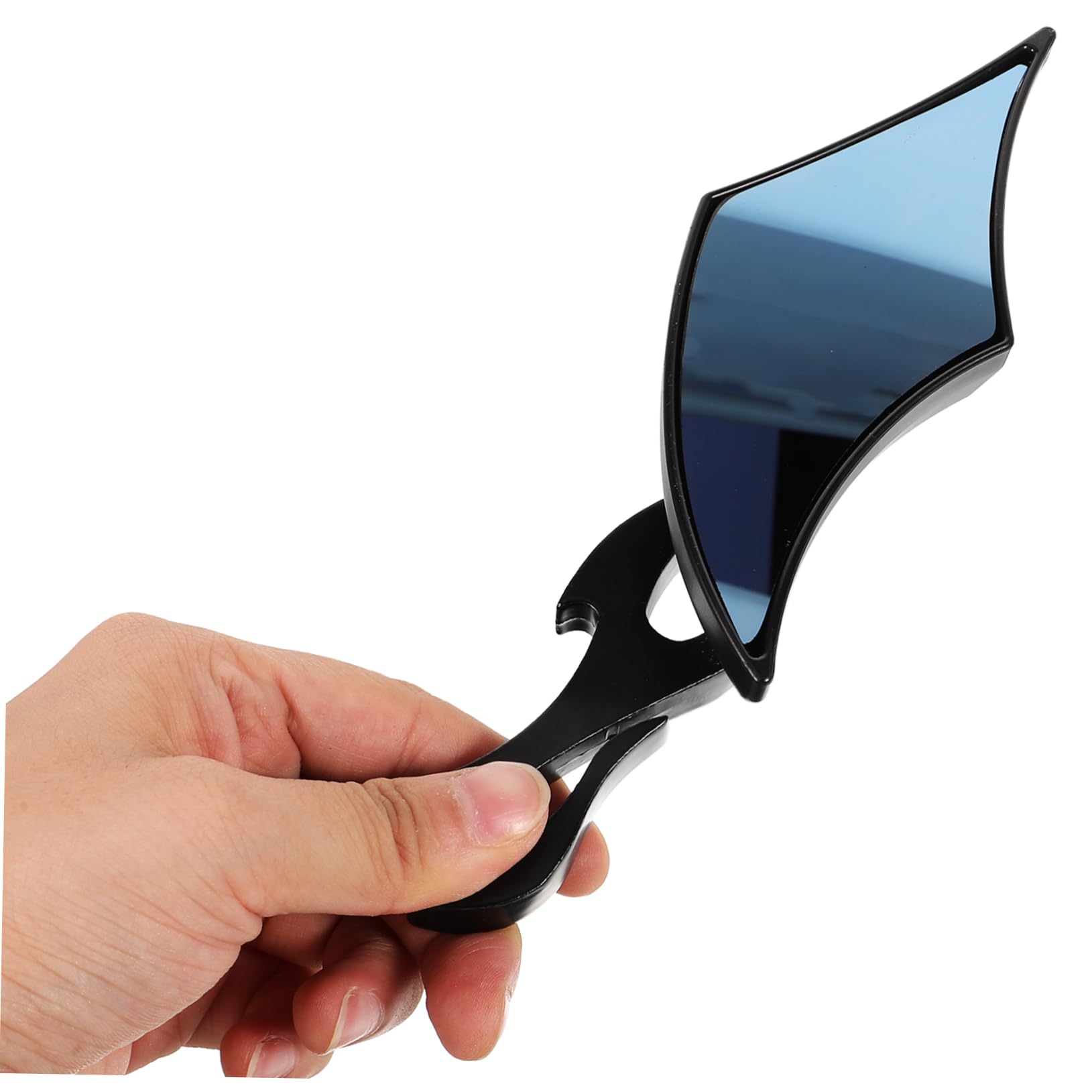 ABOOFAN Abs e Vetro Specchietto Retrovisore, Installazione Facile, 2 Pezzi, Nero, Compatibile Manubrio, per Bicicletta e Veicolo Elettrico