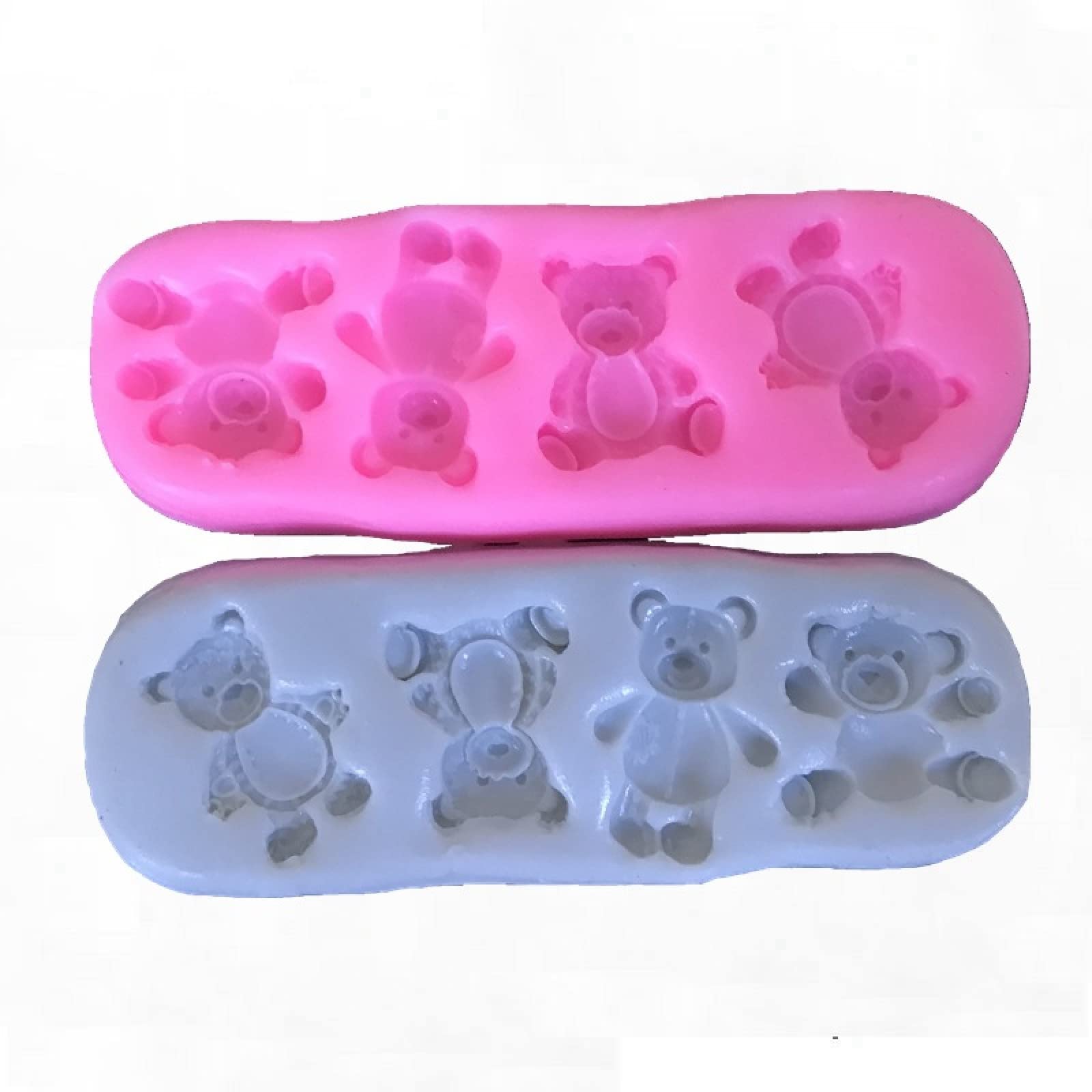 moule à chocolat Moule à fondant en silicone en forme d'ours de dessin animé, for gâteau, gelée, pudding, chocolat, outils de cuisson
