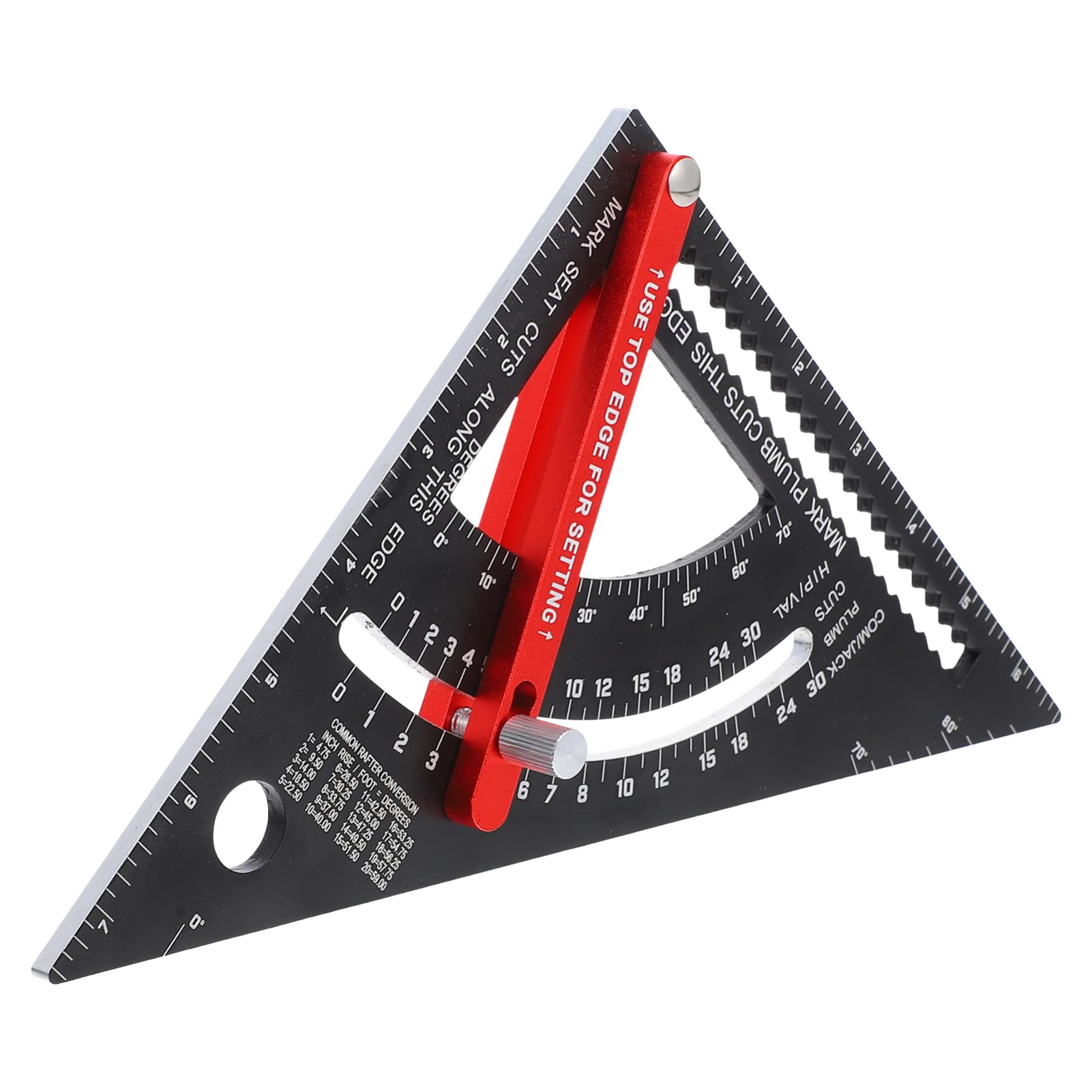 Escuadra Triangular Ajustable de Aleación de Aluminio 7 Pulgadas Negra