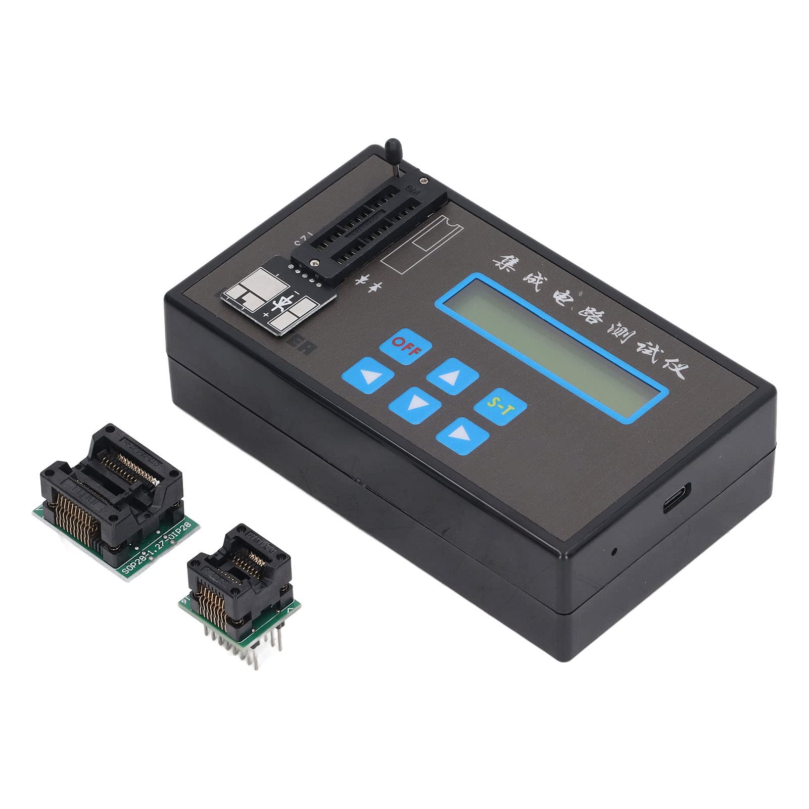 Pantalla LED de mano con indicador IC, transistor recargable, diodo, triodo, comprobador de circuitos integrados