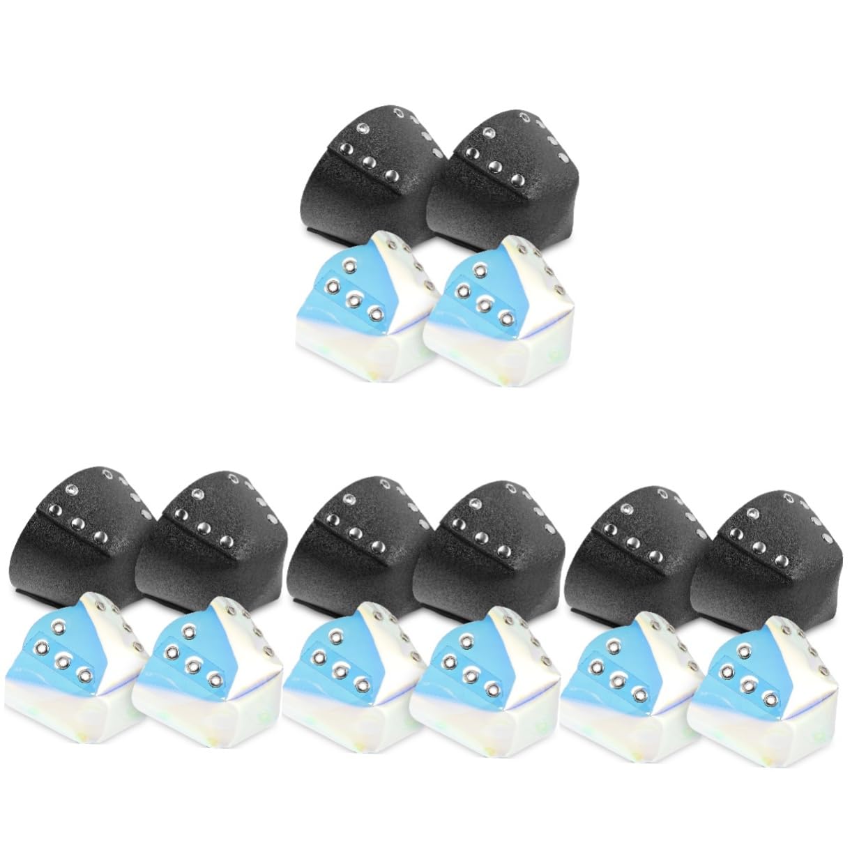 Kisangel 4 Paare Rollschuh-Kopf Bedeckung Stiefelschutz Lederschutz Rollschuhzubehör Roll-zehenschützer Zehenschutz Austauschbare Schlittschuh-zehenabdeckung Skates Zubehör Skateboard Jacke