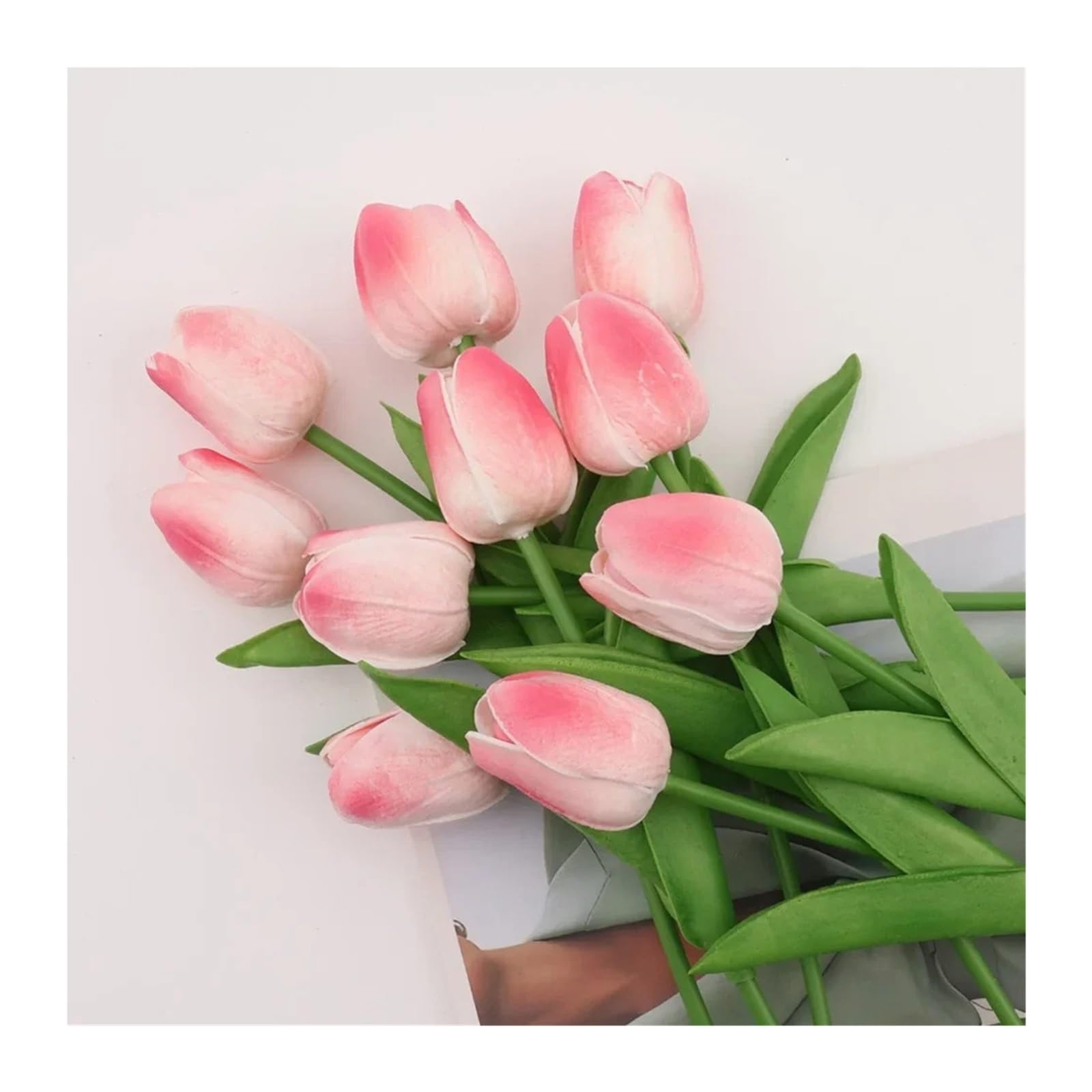 XIANGMLING 6Pcs Artificial Tulip Flower Garland, Wedding Garden Arch Bouquet for Home Vase Decor(Color8)