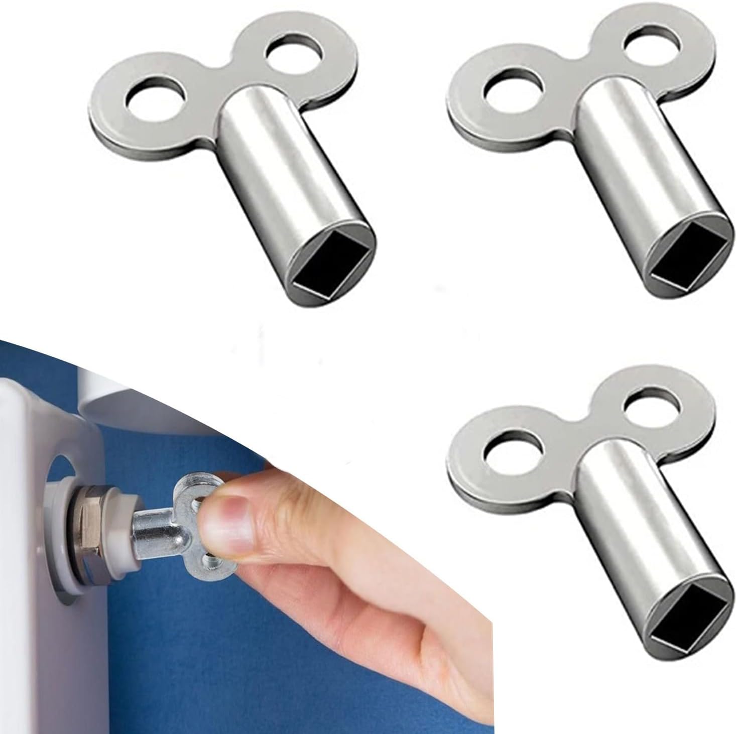 EHIOG 3 PCS Radiator Bleed Key, Universal Fit Radiator Bleed Valve Key